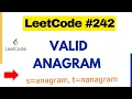 Valid Anagram - LeetCode 242 Valid anagram python solution Best optimal solution leetcode 242