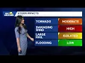 Meteorologist Alena Lee details showers and thunderstorms likely this afternoon and evening Monday