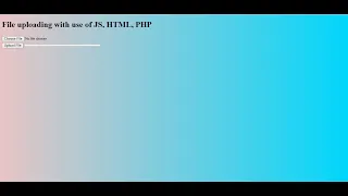 File uploading with progress bar using HTML CSS JS PHP AJAX