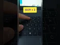 How to Type the At symbol First shortcut