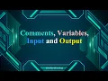 Python 02 - Comments Variables Input and Output
