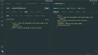 Learn APIs development with Prisma Nodejs and Postgres