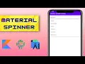 Material spinner in android studio Material spinner android How to create spinner in android