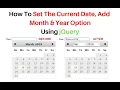 jquery datepicker set default date dynamically month and year ver 3 3 1