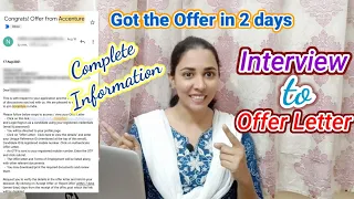 Download Received Accenture Offer in 2 Days | Complete Interview Process of Accenture | Step by Step Info MP3