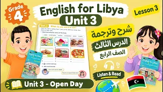 انجليزي الصف الرابع الابتدائي شرح وحدة ثالثة درس الثالث What do you want to eat - الانجليزية مع سما