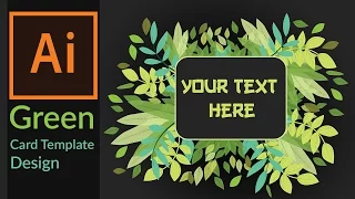 Nature Card Background Template Vector illustration of decoration leaves branches