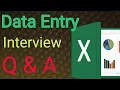 Data Entry Operator job Interview