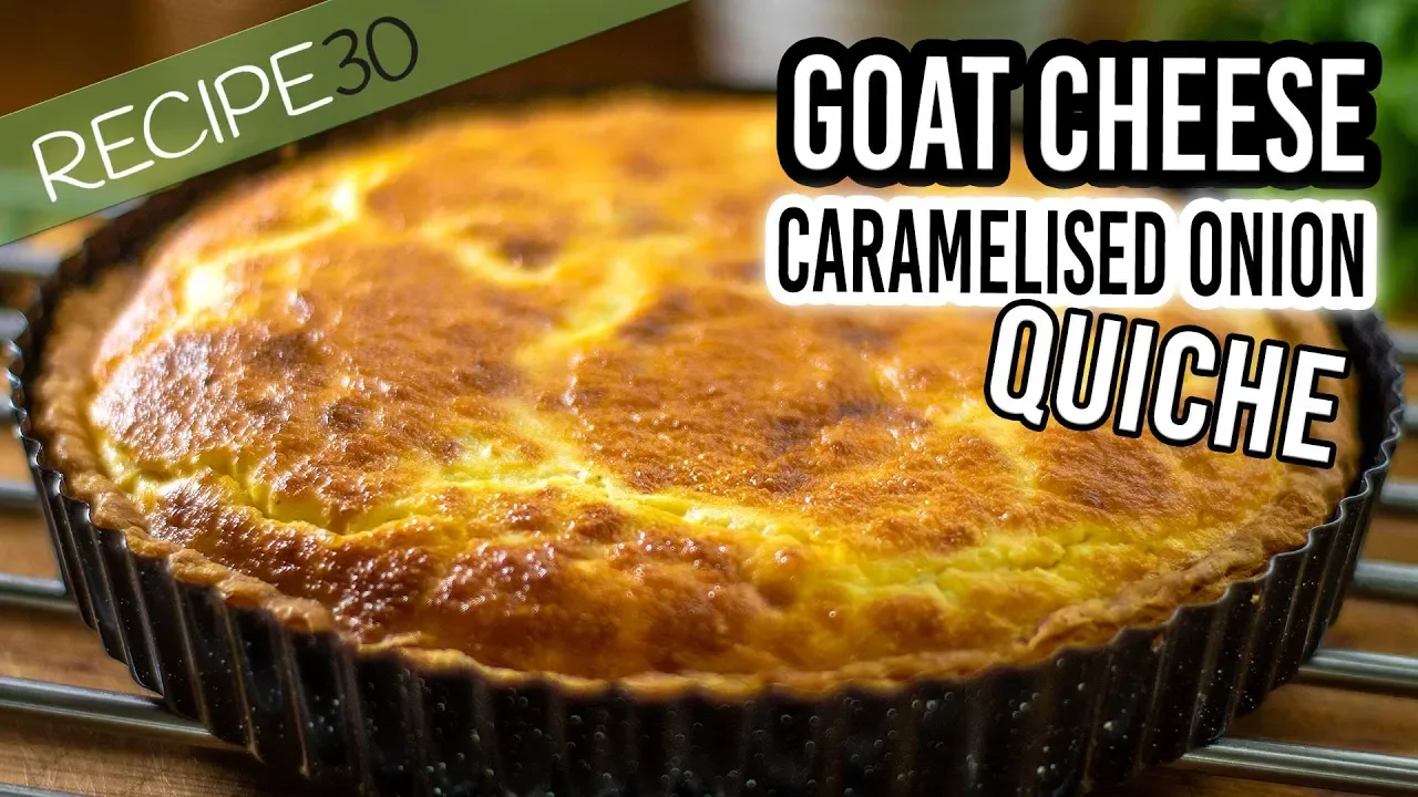 Rustic Goat Cheese Quiche with Caramelized Onion