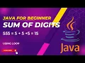 Java Program to Find the Sum of Digits of a Given Number I ICSE Java While Loop Questions