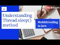 sleep method of Thread in Java explained MySirG com