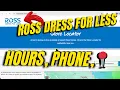Ross Dress for Less Store Near Me Hours Phone Directions