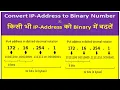 Convert IP Address into Binary Number in Network IP address convert to Binary number