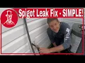 how to fix water leak from the top of my outdoor spigot repair anti siphon valve leaking