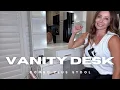 YITAHOME Vanity Desk with Mirror Makeup Vanity Set with LED Lights and Power Outlet Dressing Table