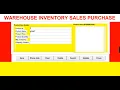 Warehouse inventory sales management system using python with database connection