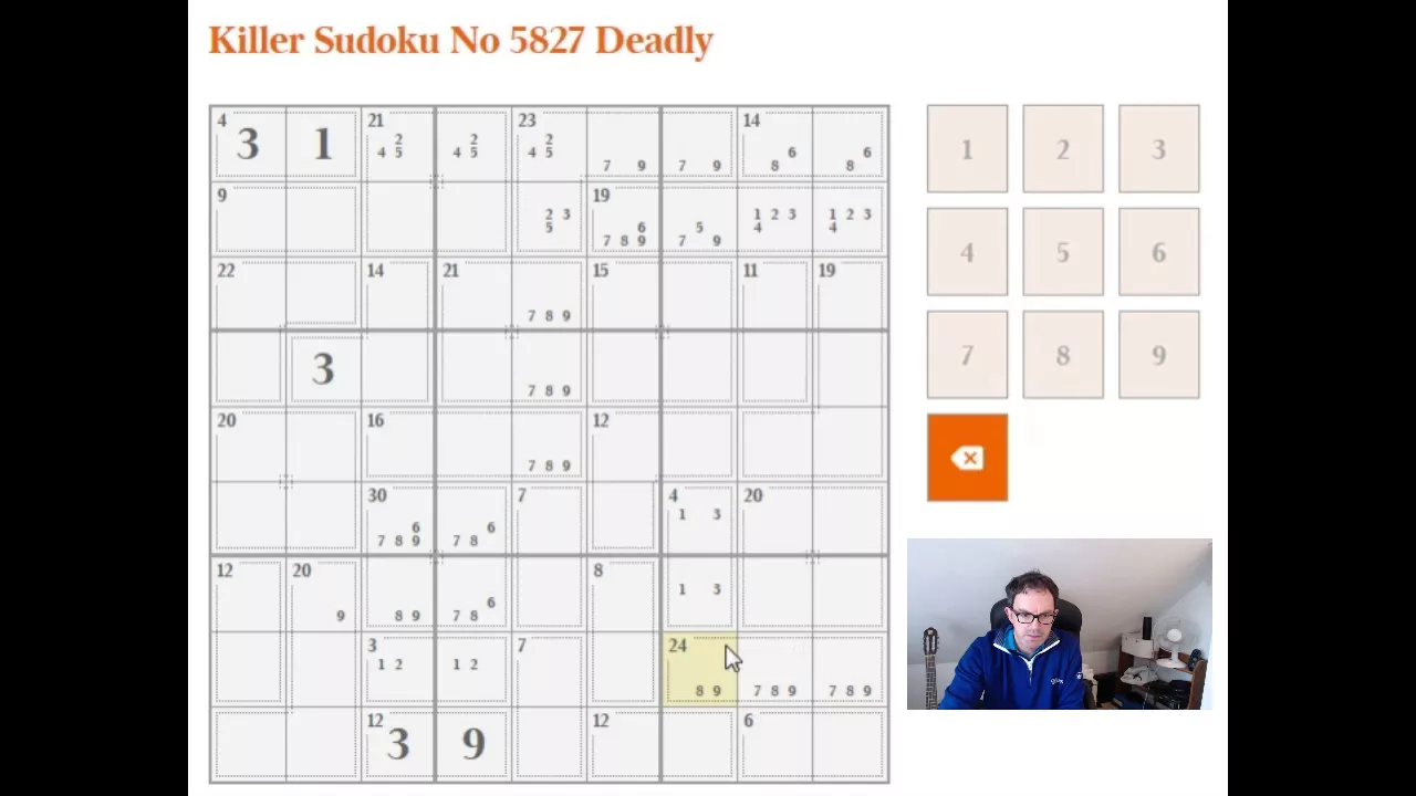 How to solve the Deadly-rated Killer Sudoku from The Times: 20 Jan 18