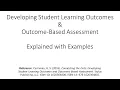 Developing Measurable Student Learning Outcomes and Assessment Step by Step Explained with Examples
