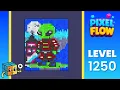 Pixel Flow Level 1250 Very Hard Walkthrough Solution