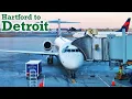 Full Flight Delta Air Lines B717 Hartford to Detroit BDL-DTW