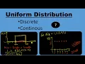Uniform Distribution Discrete Continous - Machine Learning Basics Part-7