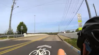 Winston road in Knoxville Tennessee after they put the bike markings on it