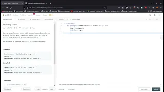 Binary Search LeetCode Problem 704 Python Solution