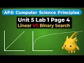 BJC Unit 5 Lab 1 Page 4 - How Much Faster Is Binary Search