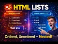 5 HTML Lists Explained Ordered Unordered Nested Beginner Tutorial