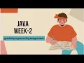 JAVA week2 graded programming assignment solutions