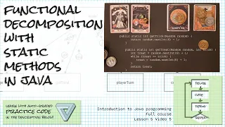 Functional decomposition using static methods in Java Intro Java course Lesson 5 5