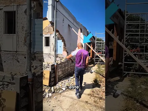 Este hombre estaba demoliendo su propia casa…pero encontró una pared que no podía romper 😳🧱🔨 #shorts