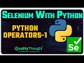 Automation Testing Selenium with Python Selenium Webdriver with Python Quality Thought