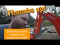BXpanded Thumb and Quick-On backhoe attachment install