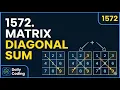 LeetCode 1572 Matrix Diagonal Sum Java Easy DSA Problem