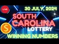 South Carolina Midday Lottery Results For - 30 Jul 2024
