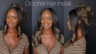 YES, IT’S CROCHET 😱 | Balayage Light Yaki Straight Human Hair Crochet Install | HOTBRAIDS