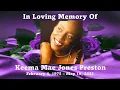 In Loving Memory of Keema Mae Jones Preston