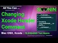 Mac OSX Xcode Changing Xcode Header Comment FILEHEADER Text Macro