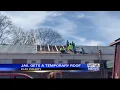 Temporary roof being installed on Clay County jail after storm