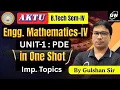 Maths-4 Unit-1 One Shot Partial Differential Equations Gulshan Sir AKTU Gateway Classes