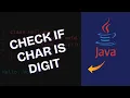 How to Check if Character is Digit or Letter in Java 2025