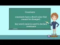 Lecture - 5 Variables and Constants