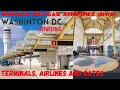 DEPARTURE FROM WASHINGTON DC RONALD REAGAN NATIONAL AIRPORT DCA TERMINALS 1 2 AIRLINES GATES