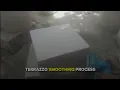 Lagu terrazzo smoothing process.
