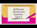 3 New Sentence Starters for Adding Texture to Your Writing