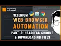 Download Files and Headless Chrome with Selenium Python Selenium Tutorial Part 3