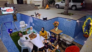 عيشنا يوم فلاحي داخل المسبح اوسة اكل كوسة  عيشنا يوم فلاحي داخل المسبح اوسة اكل كوسة