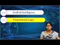 LEC09 Artificial Intelligence Propositional Logic by Mrs Aswani