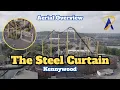 The Steel Curtain Roller Coaster Overview From The Sky - Kennywood
